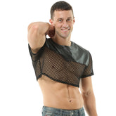 Black Fishnet Crop Top